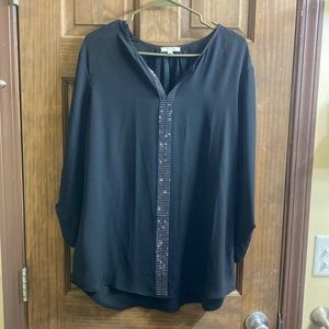 Black Blouse with rhinestones
